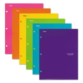 Four-Pocket Portfolio, 11 x 8.5, Assorted Colors, Trend Design, 6/Pack