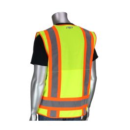 ANSI Type R Class 2 Two-Tone Ten Pocket Surveyors Tech Vest, Hi-Vis Yellow, XL 302-0700-LY/XL