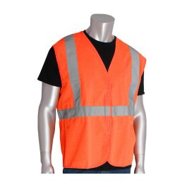 ANSI Type R Class 2 Value Hook & Loop Solid Vest, Hi-Vis Orange, 3XL 302-WCENGOR-3X