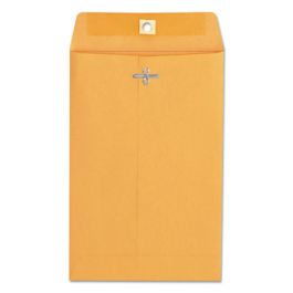 Kraft Clasp Envelope, #55, Square Flap, Clasp/Gummed Closure, 6 x 9, Brown Kraft, 100/Box
