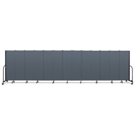 Portable Room Divider, 24 ft 1" x 0.75" x 6 ft, Vinyl/Fiberglass/Steel, Blue
