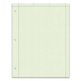 Engineering Computation Pads, Cross-Section Quad Rule (5 sq/in, 1 sq/in), Black/Green Cover, 100 Green-Tint 8.5 x 11 Sheets