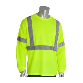 ANSI Type R Class 3 Long Sleeve T-Shirt, Hi-Vis Yellow, 2XL 313-1300-LY/2X