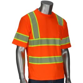 ANSI Type R Class 3 Two-Tone Short Sleeve T-Shirt, Hi-Vis Orange, M 313-1650-OR/M