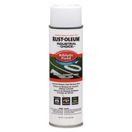 Industrial Choice Athletic Field Inverted Striping Paint, Flat Athletic Inverted White, 17 oz Aerosol Can, 12/Carton