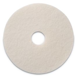 Polishing Pads, 20" Diameter, White, 5/Carton