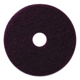 Stripping Pad, 20" Diameter, Burgundy, 5/Carton