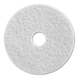 Twister Floor Pad, 11" Diameter, White, 2/Carton