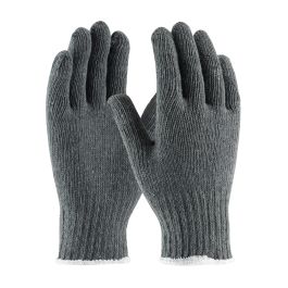 Medium Weight Seamless Knit Cotton/Polyester Glove - Gray, Gray, L