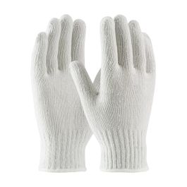 Medium Weight Seamless Knit Cotton/Polyester Glove - White, White, L