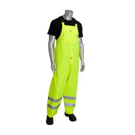 ANSI Class E Heavy Duty Waterproof Breathable Bib, Hi-Vis Yellow, 2XL 353-2001-LY/2X