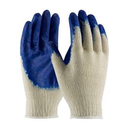 Economy Weight Seamless Knit Cotton/Polyester Glove with Latex Coated Smooth Grip on Palm & Fingers, Natural, L 39-C120/L