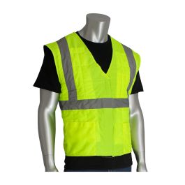 ANSI Type R Class 2 Evaporative Cooling Vest, Hi-Vis Yellow, 2XL-3XL 390-EZ202-Y2/3X