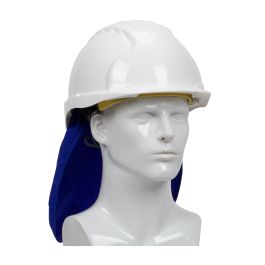 Evaporative Cooling Hard Hat Pad with Neck Shade, Blue, OS 396-405-BLU