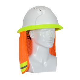 FR Treated Hi-Vis Hard Hat Neck Shade, Hi-Vis Orange, OS 396-700FR-OR