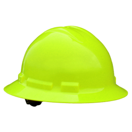 Quartz™ Full Brim 4 Point Ratchet Hard Hat - Hi-Vis Green QHR4-GREEN-HV
