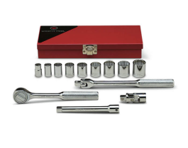 13 Pieces—12 Pt. Standard Socket Set, 3/4" Drive Size, 13 Pieces 614