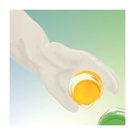 14" Chlorosulfonated Polyethylene (CSM) Glove - 15 mil, White, L 41GL