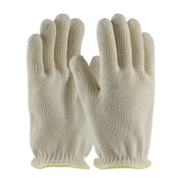 Double-Layered Cotton Seamless Knit Hot Mill Glove - 24 oz, Natural