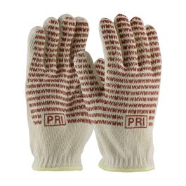 Double-Layered Cotton Seamless Knit Hot Mill Glove with Double-Sided EverGrip™ Nitrile Coating - 24 oz, Natural