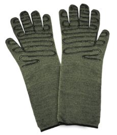 Kevlar® / Preox Seamless Knit Hot Mill Glove with Cotton Liner and Double-Sided SilaGrip™ Coating - Extended Cuff, Green, L 43-859L