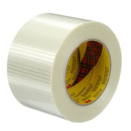 Scotch® Bi-Directional Filament Tape 8959, Clear, 4 in x 60 yd, 5.7 mil, 12 Roll/Case