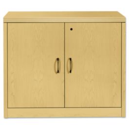 Valido Series Storage Cabinet w/Doors, 36w x 20d x 29.5h, Natural Maple
