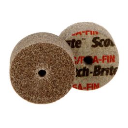Scotch-Brite™ Cut and Polish Unitized Wheel, CP-UW, 5A Fine, 2 in x 1 in x 1/4 in, 15 ea/Case