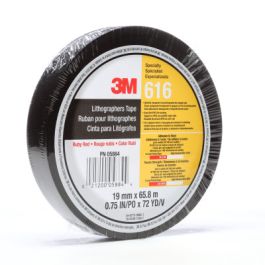 3M™ Lithographers Tape 616, Ruby Red, 3/4 in x 72 yd, 2.4 mil, 48 Roll/Case