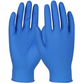 Disposable Nitrile Glove, Powder Free with Textured Grip - 3.5 mil, Blue, 2XL 4BQF09-2X