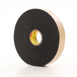 3M™ Double Coated Polyethylene Foam Tape 4496B, Black, 18 in x 36 Yds, 62 mil, 1 Roll/Case