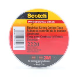 Scotch® Electrical Stress Control Tape 2220, 3/4 in x 5 ft, Gray, 100 rolls/Case