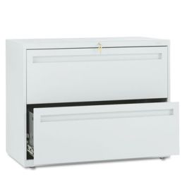 Brigade 700 Series Lateral File, 2 Legal/Letter-Size File Drawers, Light Gray, 36" x 18" x 28"