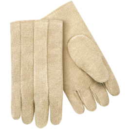 35 oz Vermiculite Coated Fiberglass Thermal Protective Gloves, Wool Insulated Lining, 14" Length, One Size Fits All