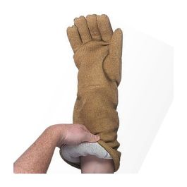 Heat & Cold Resistant Electrostatic Dissipative (ESD) Glove with PBI® Outer Shell and Nylon / Wool Lining - 18", Brown, L 55G