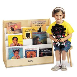 Pick-a-Book Stand, 30w x 16.5d x 27.5h, Birch