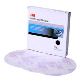3M™ Hookit™ Red Finishing Film Abrasive Disc 260L, 01186, 6 in, P1000, 25 discs per carton, 4 cartons per case