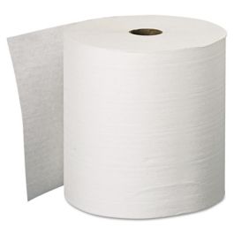 Hard Roll Paper Towels with Premium Absorbency Pockets, 8" x 600 ft, 1.5" Core, White, 6 Rolls/Carton