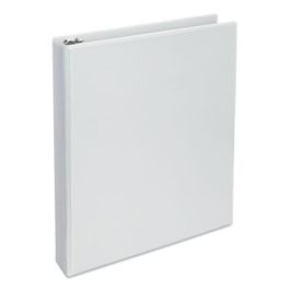 Deluxe Round Ring View Binder, 3 Rings, 1.5" Capacity, 11 x 8.5, White