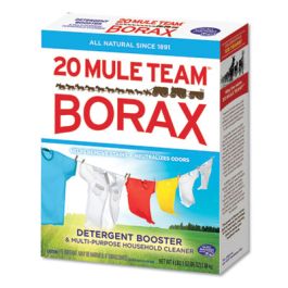 20 Mule Team Borax Laundry Booster for All Clothes, Powder, 4 lb Box, 6 Boxes/Carton
