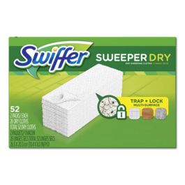 Dry Refill Cloths, White, 10.4" x 8", 52/Box, 3 Boxes/Carton