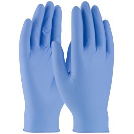 Disposable Nitrile Glove, Powder Free with Textured Grip - 3 mil, Blue, L SQBF09L