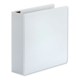 Deluxe Easy-to-Open D-Ring View Binder, 3 Rings, 3" Capacity, 11 x 8.5, White