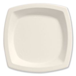 Bare Eco-Forward Sugarcane Dinnerware, Plate, 6.7" dia, Ivory, 125/Pack