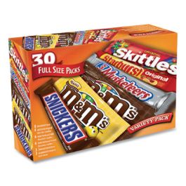 Full-Size Candy Bars Variety Pack, Assorted, 30/Box
