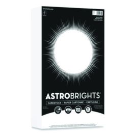 Color Cardstock, 65 lb Cover Weight, 8.5 x 14, Bright White, 125/Pack