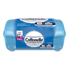 Fresh Care Flushable Cleansing Cloths, 3.75 x 5.5, White, 42/Pack