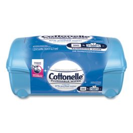 Fresh Care Flushable Cleansing Cloths, 3.75 x 5.5, White, 42/Pack, 8 Packs/Carton