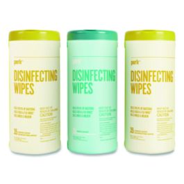 Disinfecting Wipes, 7 x 8, Fresh/Lemon, White, 35 Wipes/Canister, 3 Canisters/Pack