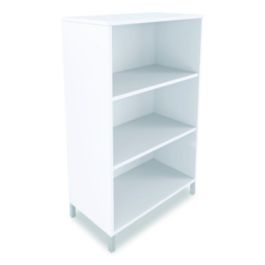 Essentials Laminate Bookcase, Three-Shelf, 28w x 15d x 45.6h, White